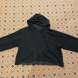 Brandy Melville grey crop hoodie
